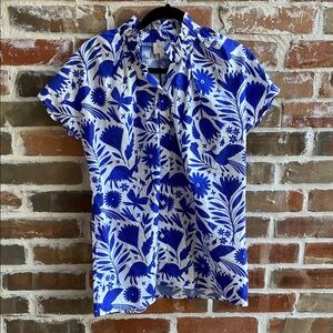 Otomi patterned print top by Layerz Clothing Designed in Texas Size M